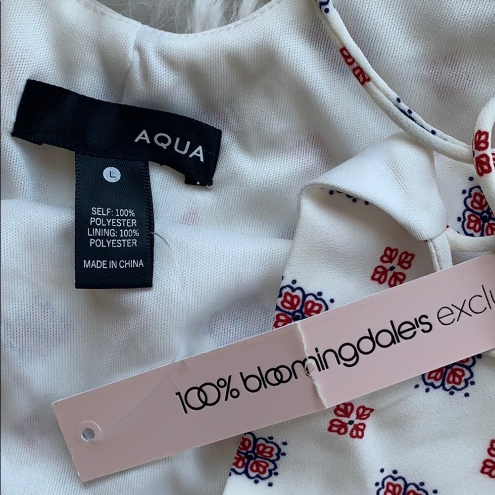 Aqua woman’s tank mini dress floral print white - Picture 5 of 5